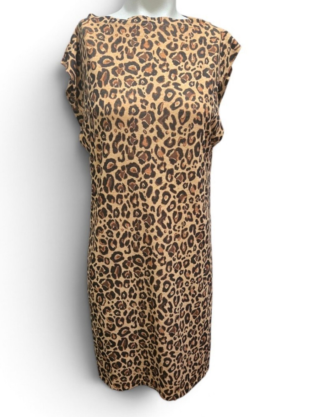 Zara Leopard Print Mini Dress Short Sleeve Animal Print M